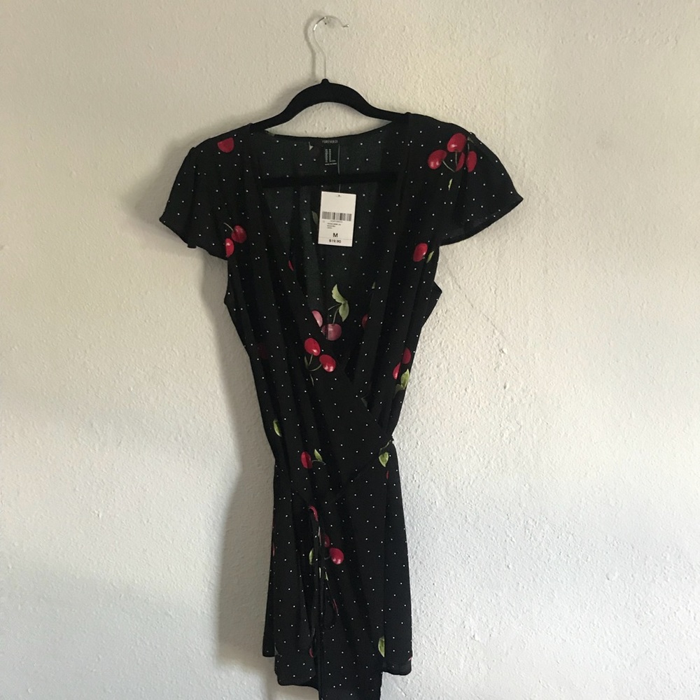 CHERRY WRAP DRESS 🍒